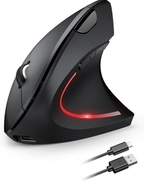 Mouse Vertical Ergonômico Sem Fio