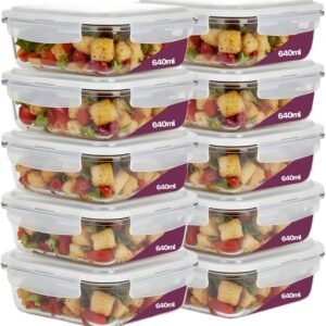 Kit 10 Potes de Vidro Premium