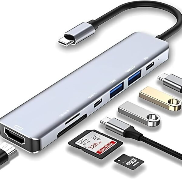 Adaptador Hub 7 em 1 USB-C Premium