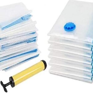 Kit 10 Saco a Vácuo Roupa Viagem + Bomba