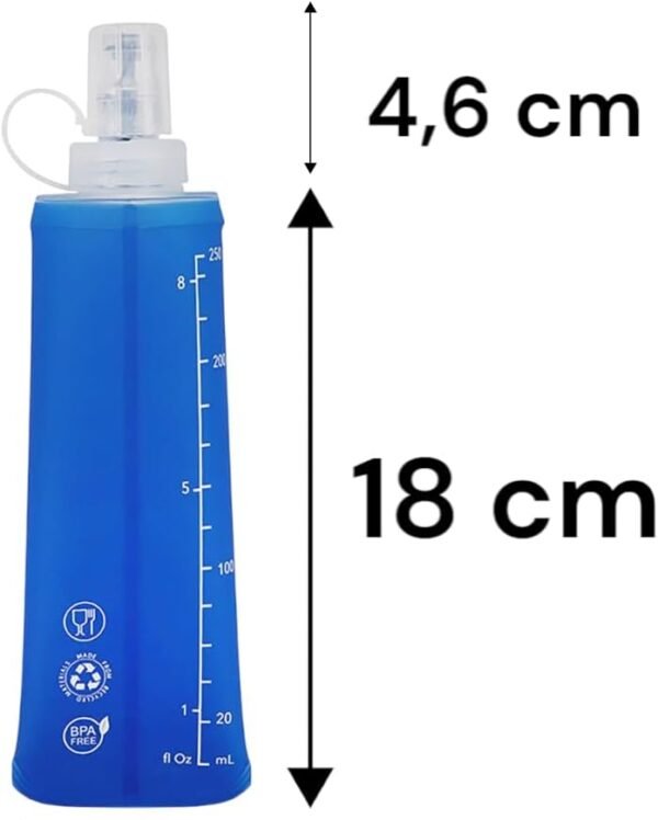 Garrafinha Dobrável Soft Flash 250ml (Azul)