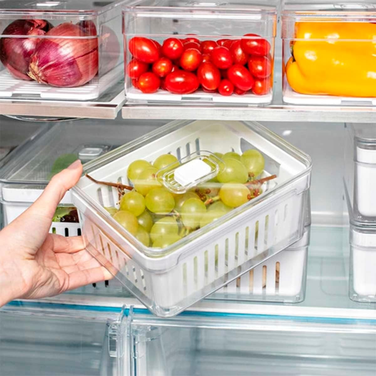 Kit 4 Organizadores para Geladeira e Cozinha House Organizer